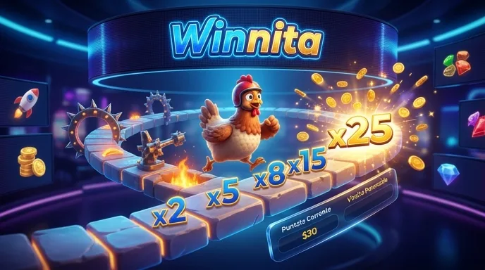Chicken Road su Winnita: la gallina avanza tra gli ostacoli mentre il moltiplicatore sale